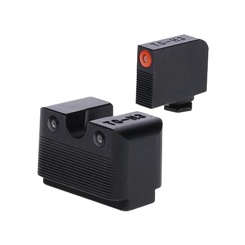 Image of TRUGLO Tritium Pro Night Sights, Compatible with Glock Handgun Models | Compact Durable Glow-in-The-Dark Front & Rear Gun Sight Set with Focus Lock Front Ring