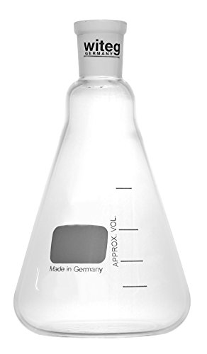 Witeg 0 620 100 Alder Meyer Kit de pistón NS19/26 y aspecto de cristal de borosilicato 3,3 100 ml - Paquete completo con graduado blanco (Pack de 2)