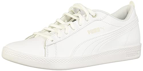 PUMA Women's SMASH V2 Sneaker, Puma White-Puma White, 8.5