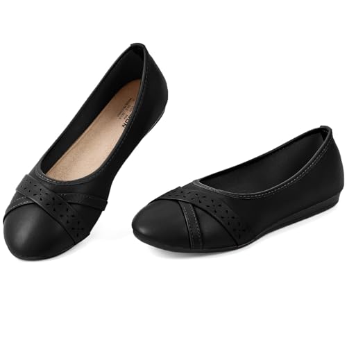 Image of CHIN.MOON Women's Ballet Flats Comfortable Dressy Walking Dress Casual Shoes