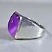 Men’s Amethyst Cushion Square Ring in Sterling Silver, Handmade Purple Gemstone Signet Ring, Stylish Statement Jewelry, Unique Gift for Him, Fashion Silver Ring for Men, Modern Designer Jewelry