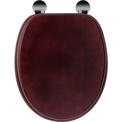 Davos Toilet Seat Mahogany Effect, Colour Mahogany Width (mm) 365mm, 1 in Pack.