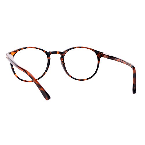 JuicyOrange Magnified Reading Glasses Round Keyhole Fashion Frame Spring Hinge3