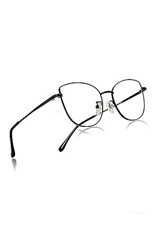 Image of Jodykoes Cat Eye Frames for Women Premium Series Designer Eyeglasses with Blu Cut Anti-Glare Protection | Fashionable Metal Frames | Ideal for Computer and Blue Rays