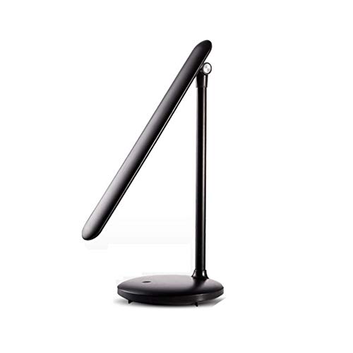 Preisvergleich Produktbild WFOM LED Klappbare Tischlampe Schwanenhals Leselampe Lampenarm einstellbar Berührungssensor dimmbar,USB aufladbare Nachttischlampe Augenpflegev für Nacht Lesen, Kindle, Büro, Buch, Bett,Black