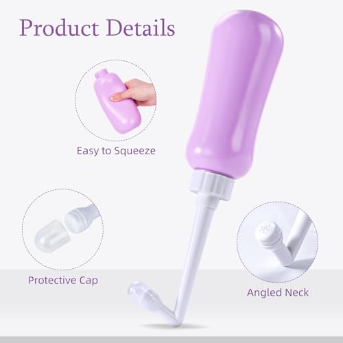 Image of Portable Bidet Travel Large Capacity 15.8oz Personal Toilet Handheld Purple