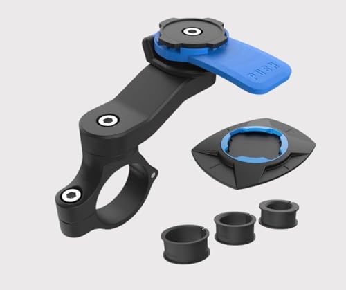 Laven & Ivory Bike Phone Holder for Smartphones (4.7-7.4) | 360 Rotating Motorcycle Phone Holder | Secure Handlebar Phone Holder for iPhone Samsung Cycling Motorbikes & Scooters (Blue)