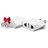 European to US Plug Adapter, Unidapt EU to US Adapters, Europe to USA Plug Adaptor, 220V to 110V Plug Pin Converter, Travel Adapters European to American, Canada, Mexico, Type A, 2-Pack