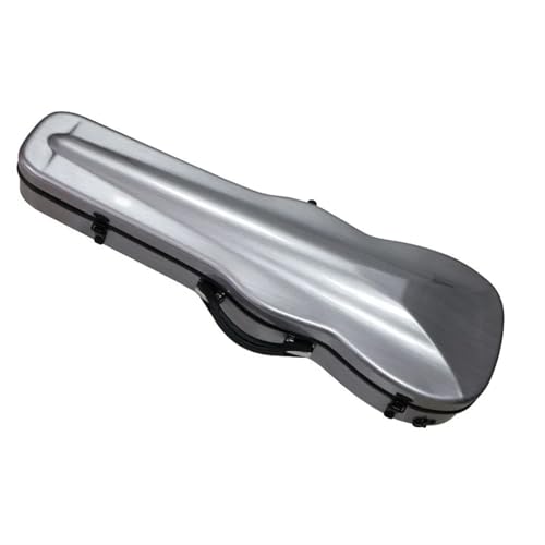 Estuches Para Violín Caja de violín de fibra de carbono con hebilla, impermeable, algodón acolchado, estuche de violín higrómetro Para La Protección De Violines(Grey)