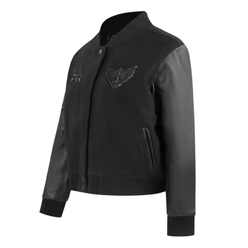 Image of Pro Standard Womens WNBA Classic Triple Black Varsity Jacket