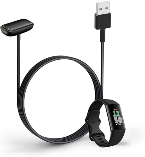 Mixblu Charger Cable Replacement for Fitbit-Charge-6/Charge-5/Luxe Fitness Tracker (1 Pack)