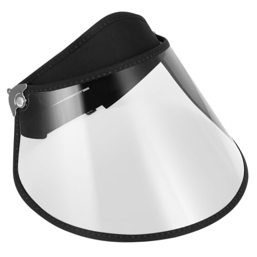 Chapeau de protection solaire transparent respirant adulte noir ajusté pour le cyclisme