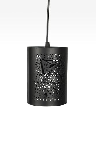 Image of BENE Jack Pendant Lamp, Mild Steel Indoor Chandelier Modern Hanging Lamp, E-27 Base Ceiling Hanging Light for Home Decor, Kitchen, Living Room, Bedroom, 10 cm (Black, Pack of 2 Pc)