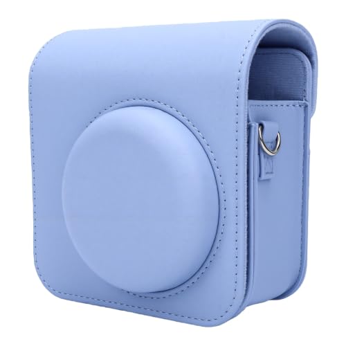 Estuche para cámara instantánea de cuero PU azul con correa protectora para modelos Mini 13 y 12 2