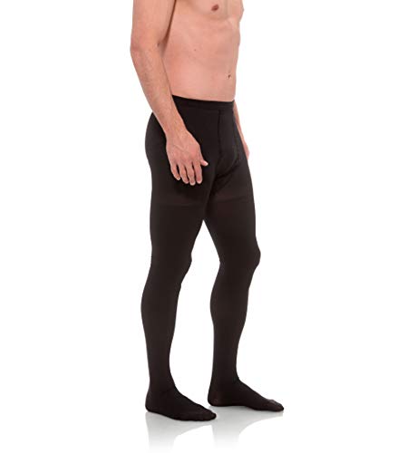 Jomi Compression Men Collection, Compression Leotard Men's Pantyhose, 20-30Mmhg 260 (Medium, Black) #TOP1