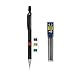 0.3/0.5/0.7/0.9mm Bleistift mit Bleistangen Set Kunststoff Mechanischer Bleistift für Schule Schreiben Kunst Zeichnung Zubehör Kawaii Schreibwaren (0,3mm+Bleikern)
