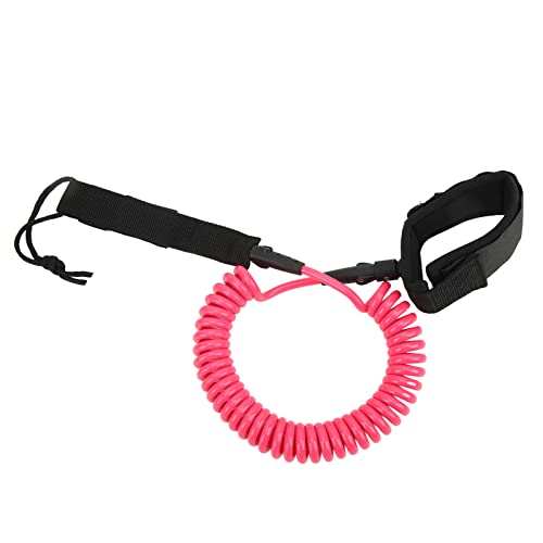 Xolsurg Surfing Foot Rope Adjustable High Elastic Lightweight for Paddle Board Surfboard (Pink)
