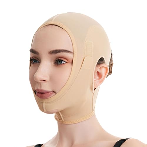WKZSXXMJ Vendaje Compresivo para Cuello y Mentón para Uso Posterior a Una Cirugía Facial y de Mentón .(Skin,S)