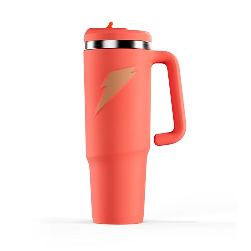 Image of Gatorade Crossover Stainless Steel Tumbler Water Bottle, Coral, Double-Wall Insulation, 36 fl oz