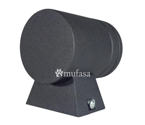 Image of Mufasa 16 Watts Down Light Outdoor Cylinder LED Bulkhead Waterproof IP65 Exterior Wall Light Fixture (Warm White,Aluminium)
