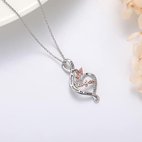 Gifts for Mum / Nana / Daughter - S925 Sterling Silver Necklaces for Mum Christmas Gifts, Mum Daughter Birthday Gifts Rose Flower Butterfly Necklaces | Mothers Day Presents for Mum Gifts with Gift Box