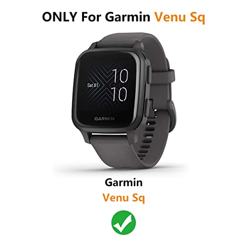 HOMTERN 2-Pack Cases Compatible with GARMIN Venu Sq Case and Venu Sq Music Case,Flexible TPU Full Cover Shell Shockproof Scratch-Proof Protector Case (2-Pack Clear) - Image 2