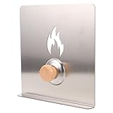 Kisangel Edelstahl Herdschutz Windschutzplatte Spritzschutz Ofen Hitzeschild für Kamin Holzofen Campingkocher Robust Pflegeleicht