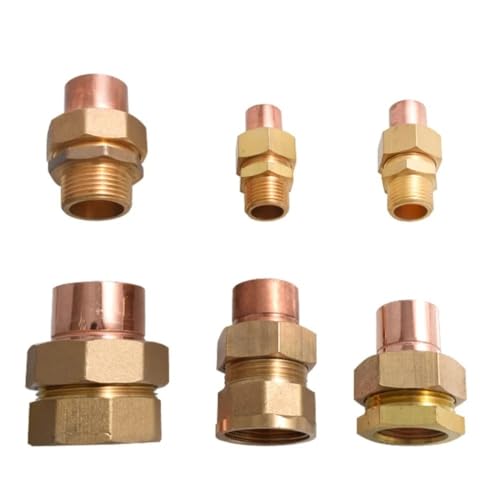 Raccordo for tubo in ottone e rame con attacco for saldatura a saldare, 1/4-3 BSP maschio femmina x 8-76mm, attacco for tubo for aria condizionata(Female,1L2 BSP TO 16MM_BSPP)
