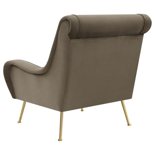 Sillón Plegable Terciopelo Marrón miniatura 6