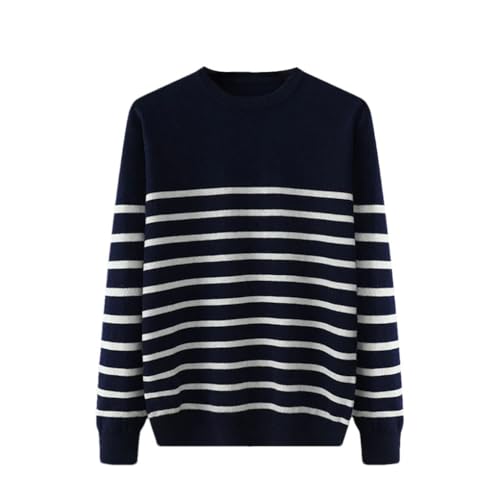 Men's Striped Round Neck Commuting Daily Casual Long Sleeve Sweater