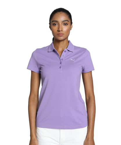 Image of Puma Women's Polo T-Shirt | Cotton Regular Fit Short Sleeve Polo with Ribbed Collar & Button Placket | Classic Everyday T-Shirt for Casual, Sport & Streetwear