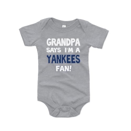 Image of NanyCrafts Baby's Grandpa Says I'm a Yankees Fan Bodysuit, Baby Yankees Fan
