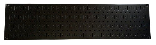 Wall Control Narrow Pegboard Rack 8in x 32in Black Metal Pegboard Runner Tool Board