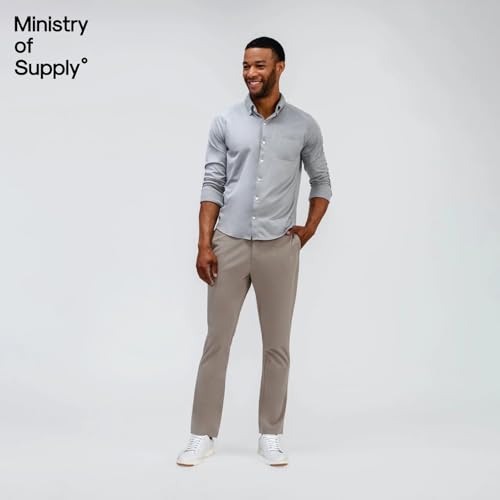 Ministry of Supply Men's Apollo Raglan Sport Dress Shirt, Casual Long Sleeve Button Down, Moisture Wicking, Wrinkle-Resistant4
