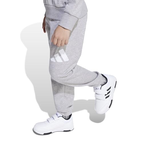 adidas Unisex Kinder Essentials Jogger Track Suit, medium grey heather/white, 3-4 Years – Ansicht 5
