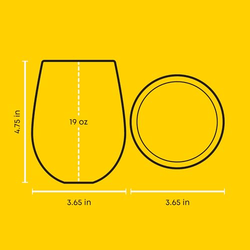 JoyJolt Star Wars™ Helmet Hues Tumblers Stemless Glasses. Set of 4 Large 19oz Glass Drinking Glasses, Wars Kitchen Gifts and, Collectibles for Adults, HH681