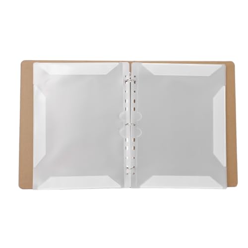 Sheet Music Folder, 20 Sheets PVC Clip Design, Kraft Paper with Numbered Pages Contents Paper Lay Flat for Music Scores, A4 Size
