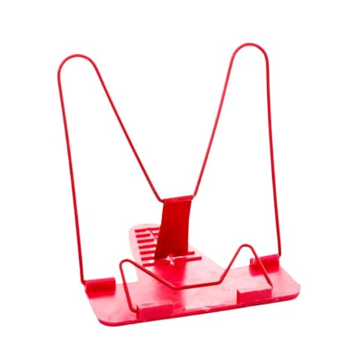 レシピスタンド 本立て シンプルなレシピラック多機能読書棚ブックスタンド本棚折りたたみ式と調節可能 書見台 読書台 卓上(Red)