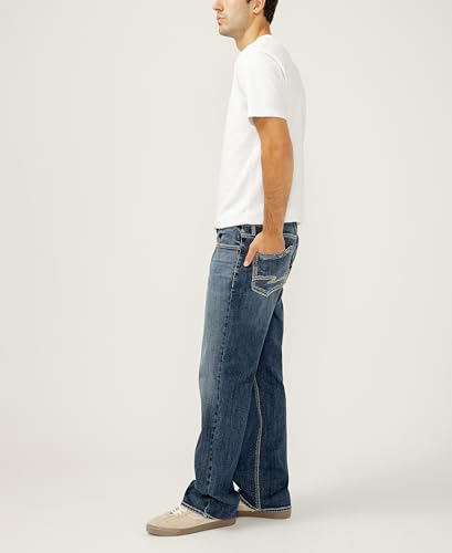 Image of Silver Jeans Co. Men's Zac Relaxed Fit Straight Leg Jean - Legacy