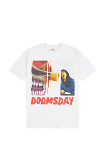 T-shirt Doomsday Sharking blanc L pour éviter les vêtements rêches qui se déforment vite