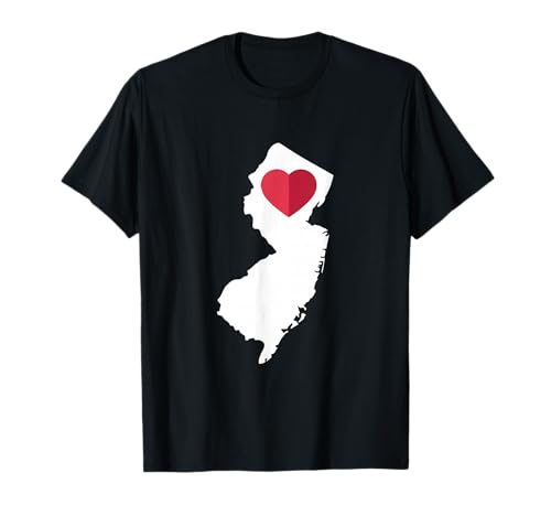 I love new jersey nj cute state pride cœur souvenir t-shirt