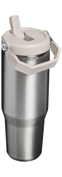 Image of STANLEY IceFlow 2.0 Flip Straw Tumbler with Handle 30 oz | Twist On Lid and Flip Up Straw | Leak Resistant Water Bottle | Insulated Stainless Steel | BPA-Free | Stainless Steel Ash