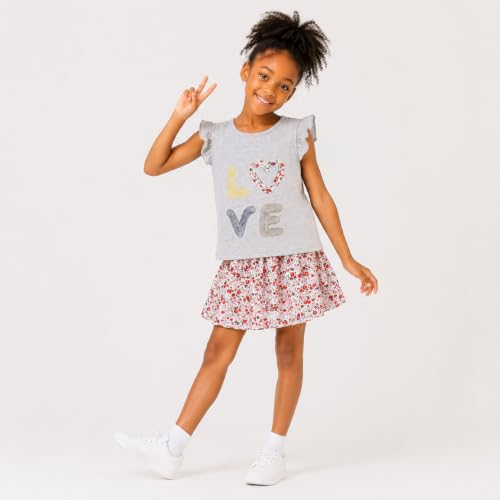 Image of Mud Kingdom Girls Outfits Cute Cartoon Polka Dots Summer Holiday Clothes Sets
