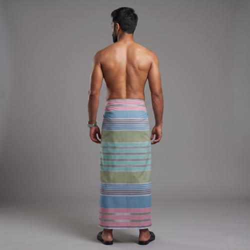 Image of Men's Cotton Lungi | Soft Breathable Wrap Around Lungi | Comfortable Daily & Home Wear for Men