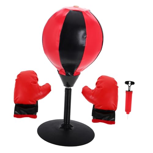 POPETPOP Desktop with Suction Cup and Gloves Height Boxing Bag for Home Fitness Tabletop Punching Ball for Relief and Reflex Training at Office Home