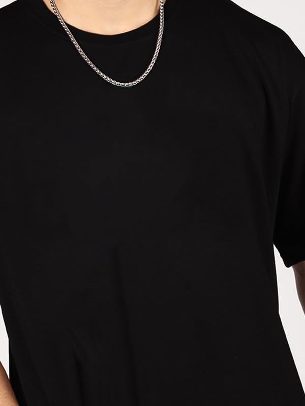 Image of CHKOKKO Oversized Tshirt for man Solid Classic Round Neck Loose Fit Half Sleeve Soft and Comfortable Casual Stylish wear for Summer