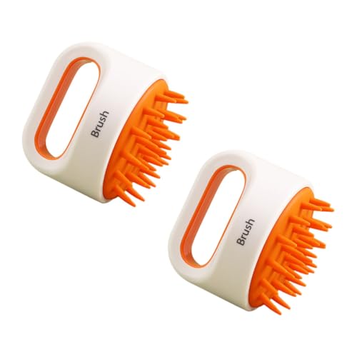 HOLIDYOYO Practical 2pcs Anti-Slip Massage Brush Dry/Wet Suitable for Head Hair Body Baby's Scalp Cleaning Bathing Accessories