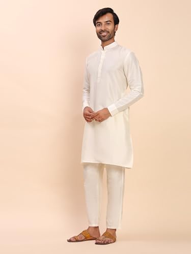 Mens Heavy Cotton Silk Sequence Kurta Trouser Set With Waistcoat (Nehru Jacket) (C-124)3