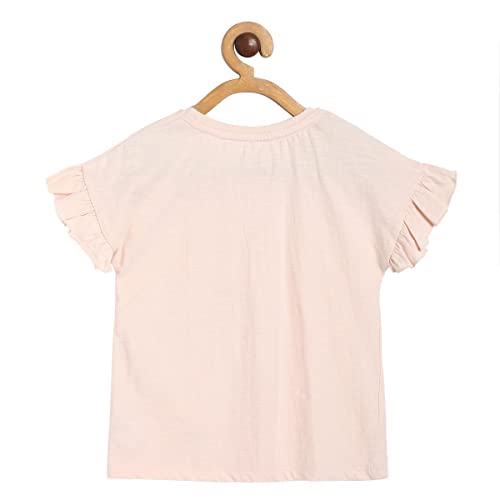 Image of miniklub Baby Strap Frill Sleeve Knitted Cotton Top (White Color)