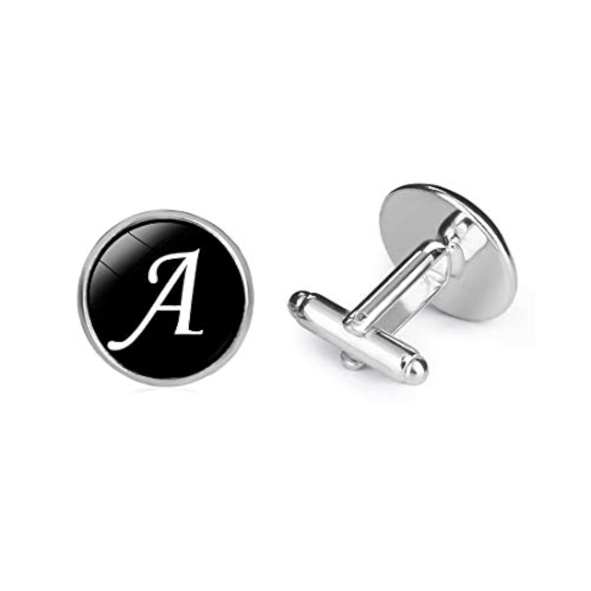 Men's Exclusive Alphabet A Stainless Steel Statement Cufflinks